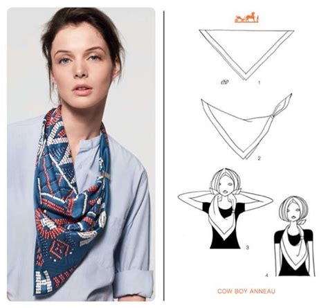 how to tie a hermes scarf around your neck